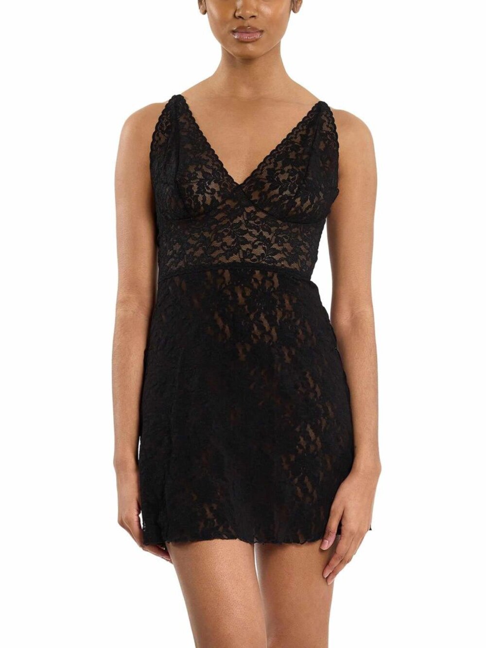 NWT Hanky Panky Lace Retro Plunge Chemise Slip Size S